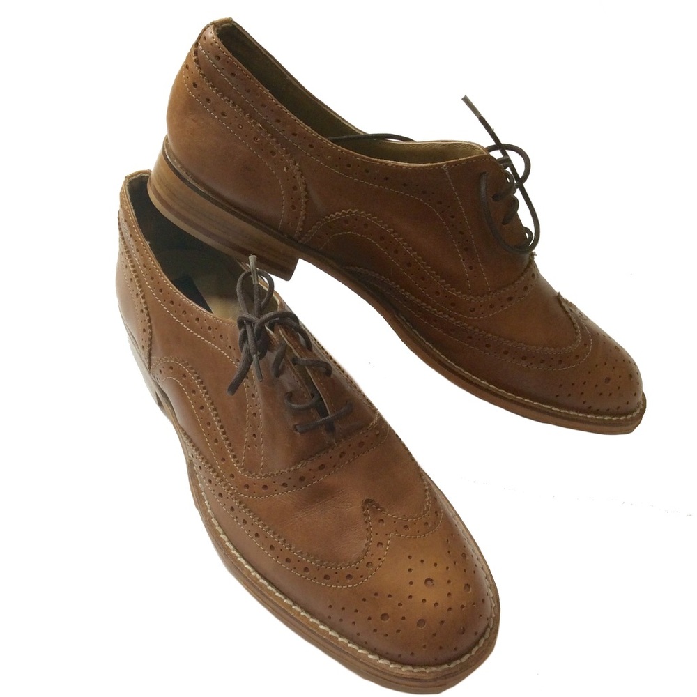 Steven by Steve Madden Tan Wingtip Oxfords